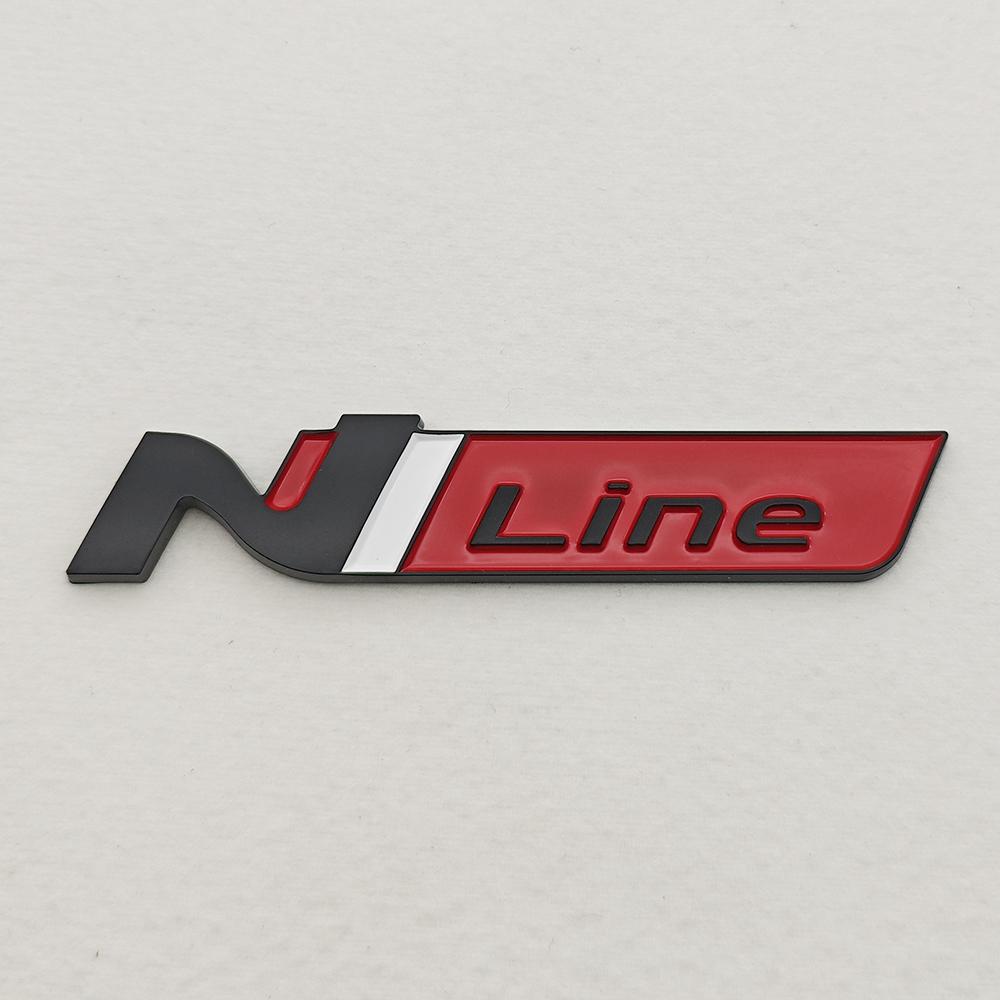 CMQW3 Styling auta Logo N Line Znak 3D ABS Odznak Samolepka na kufr Příslušenství Pro Hyundai Nline i30 Kona Tucson Sonata Elantra Veloster