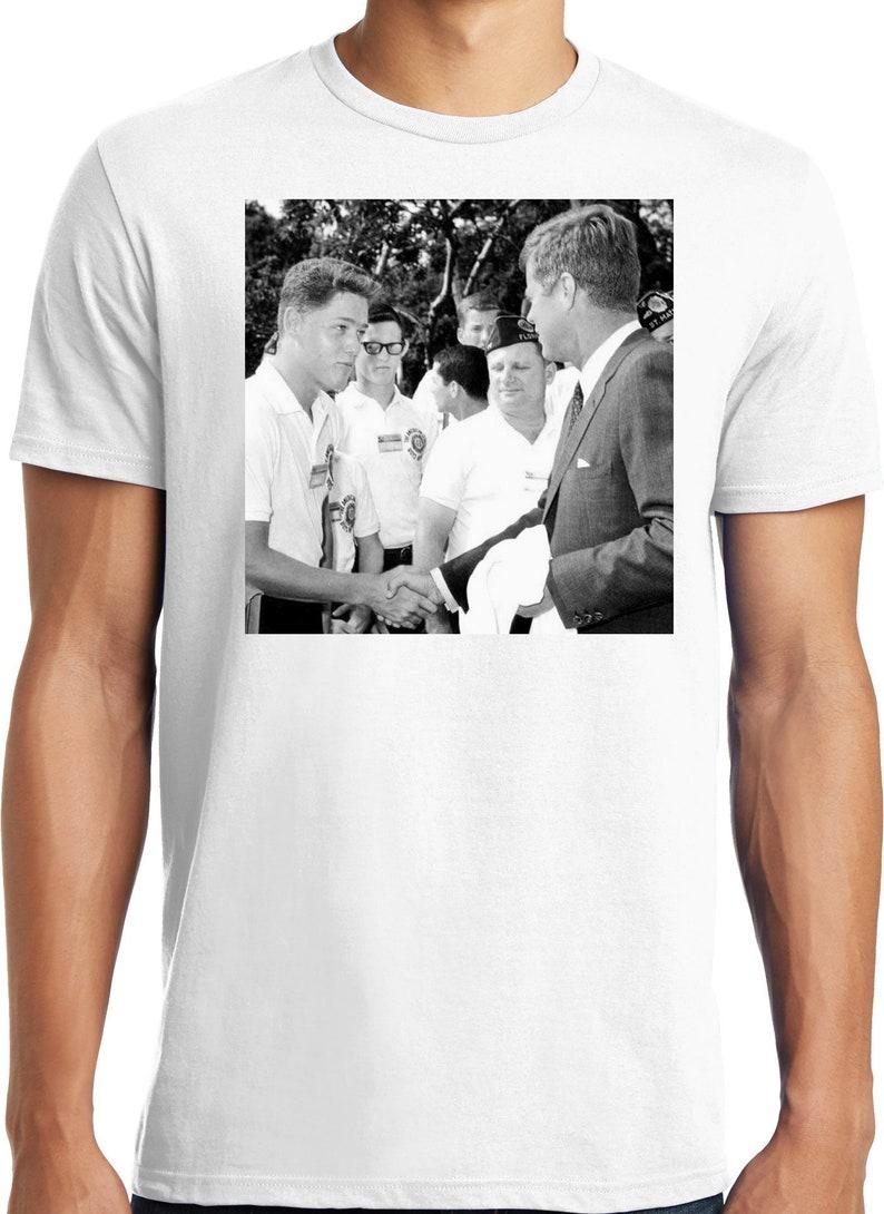 

Big Guys Rule Big and Tall 16 Year Old Bill Clinton Meets JFK Photo unisex T-Shirt XL