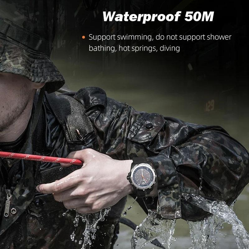 NORTH EDGE EVOQUE 2 Relógio Militar Digital Masculino Energia Solar Ambiental Relógio de Pulso Esportivo Masculino Luminoso Relógios À Prova D'água 50M