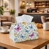1pc Spring Botanical Tissue Box with Mixed Butterfly Wildflower-Napkin Storage Organizer for Kitchen,Car Decorative Box,Purpose for Living Room,Bedroo