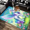 1pc Rainbow Unicorn Office Chair Mat - Anime Cartoon Design, Non-Slip Carpet for Home and Office Decor, Suitable for All Seasons.H016