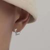 Stainless Steel Spike Hoop Earrings Hollow Out Design Punk Stud Jewelry  for Women Men