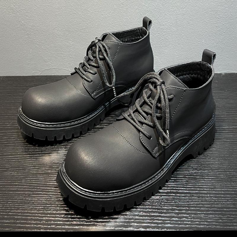 

Ботинки Мартина пара осень и зима мода трендовые мужские полусапожки на платформе рабочие ботинки высокие кожаные ботинки 18922-B 36 чёрный