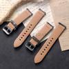 18mm 20mm 22mm Quick Release Weave Bracelet Vintage Genuine Leather Tweed Nylon Strap for Omega for Seiko Smartwatch Watch Band