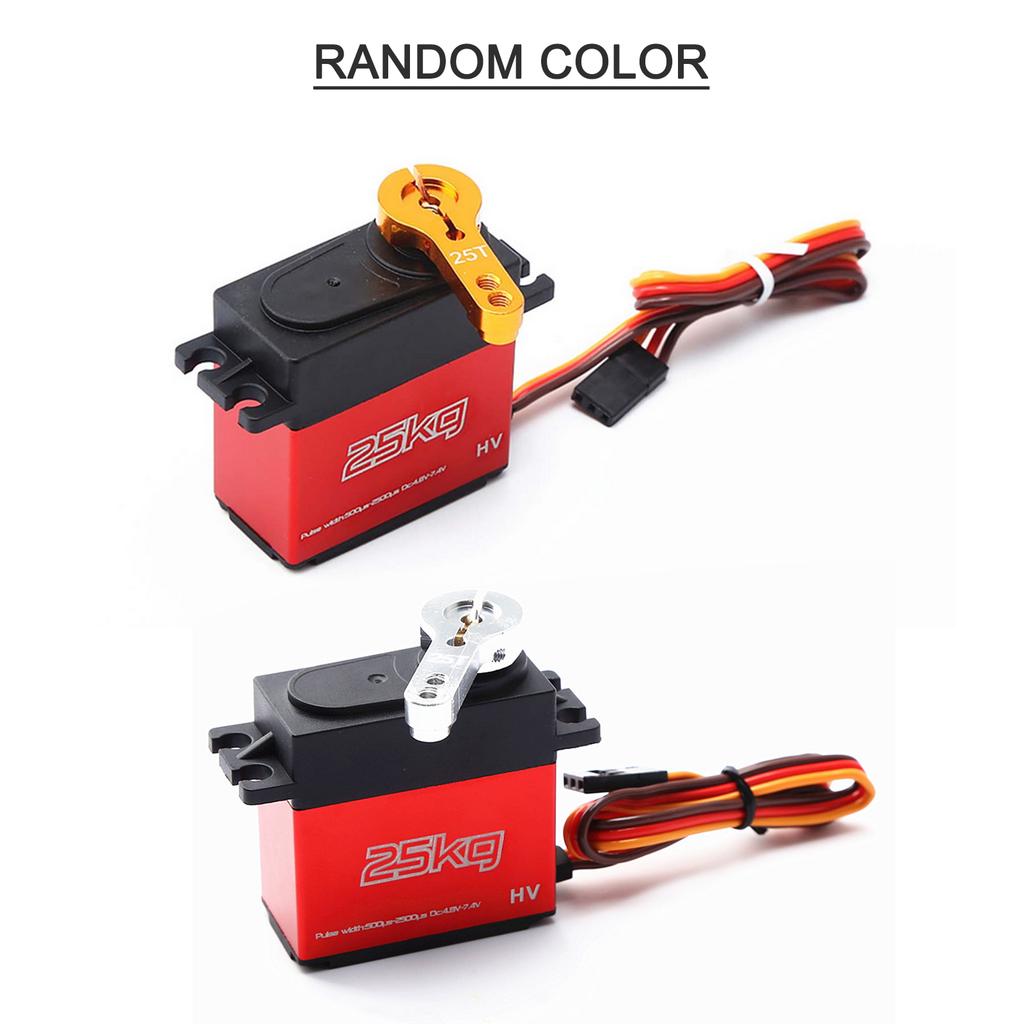 25KG Digital Servo with 25T Servo Arm IP66 Waterproof Copper Gear High 180 Operating Angle for 1Celsius12 1Celsius10 RC Car Boat Airplane Helic