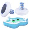 Solar Powered Pool Ionizer 7-Colored LED Light Copper Pool Cleaner Pool Cleaning Purifier for Above Ground Pool Up To 35.000 Gal