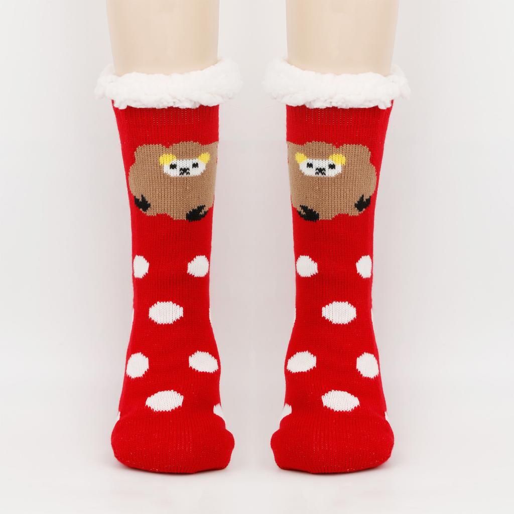 Women's Christmas Socks Floor Socks Snow Boots Thickened Fleece Home Sleep Socks Carpet Sock Covers