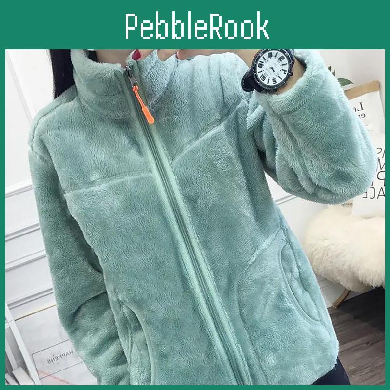 Jacket Lady Doublesided Polar Fleece Fashion Winter Plus Velvet Thickening Warmth Short Standup Collar Outdoor Jacket Suitable For Women