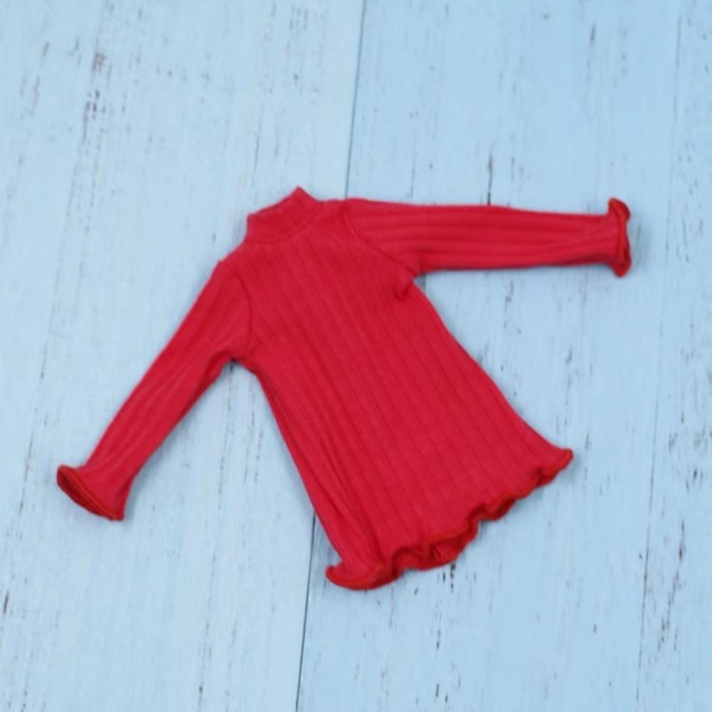 

Fashion Elegant Dresses Mini Autumn Pants Dolls Leggings for azone19 ob24 Dolls For blythe Dolls Red Sweater