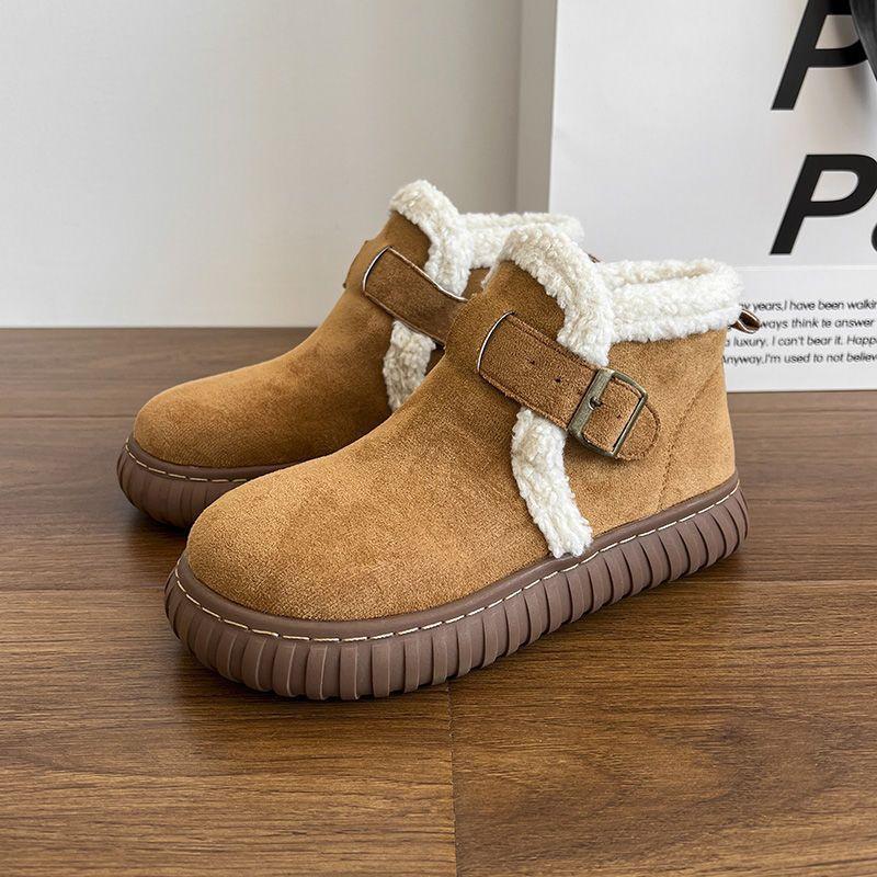 Women s Lightweight Comfortable Thick Sole Cold Warm Padded Snow Boots Non-slip Wear-resistant Outdoor Sports Cotton Boots 40 коричневый 4860₽