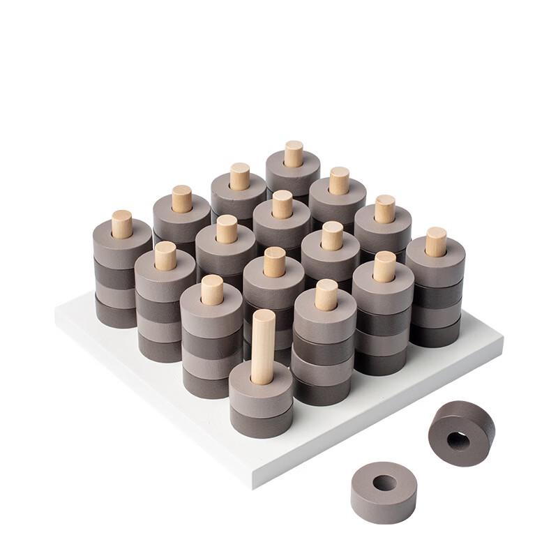 Wooden Gravity Four-in-a-Row Board Game