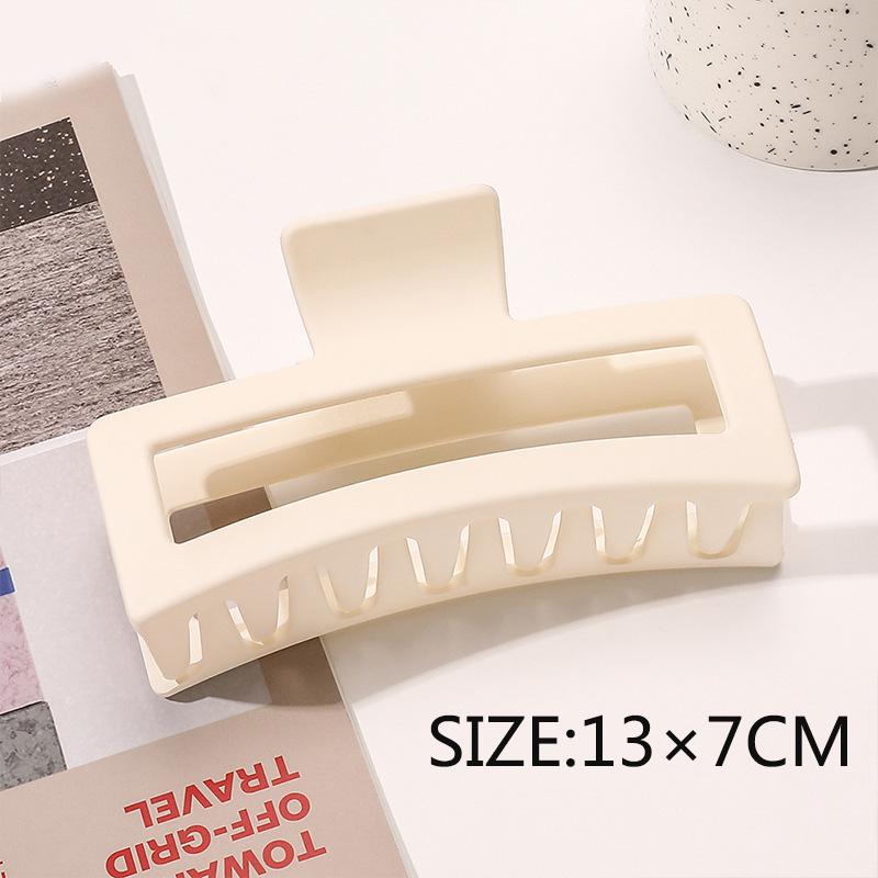 Free Shipping Large Oversize Crab Hair Clips Women Shark Clips Matte  Rectangle Geometric Hair Clips 13cm Big Barrettes Headwear