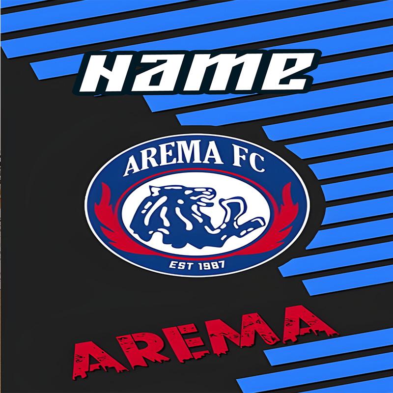 Custom Name AREMA Football Crest Design Umbrella Folding Umbrella, Automatic Umbrella - 8-Frame for Travel, Casual Lightweight Personalized Gifts