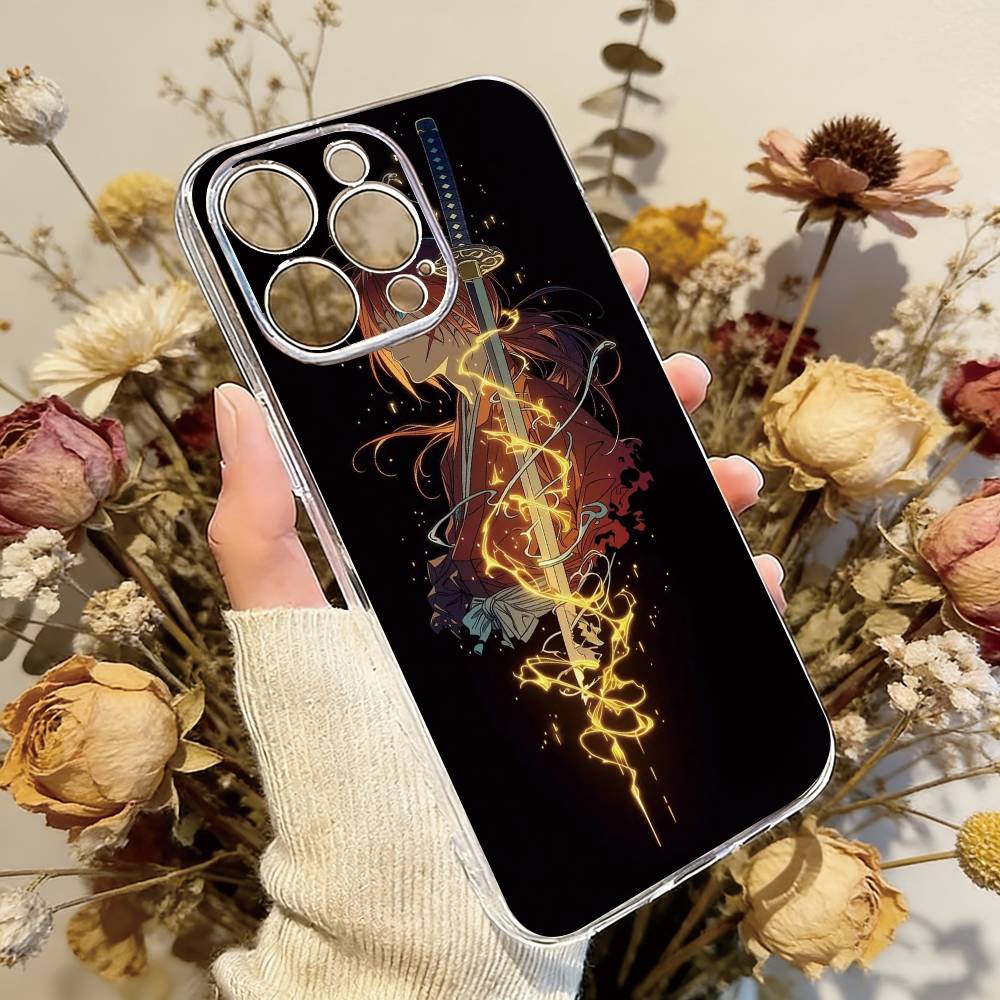 

Rurouni Kenshin Kenshin Himura Phone Case Transparent Silicone Soft For iPhone 17 16 15 14 13 12 11 Mini Pro Max Plus iPhone17promax