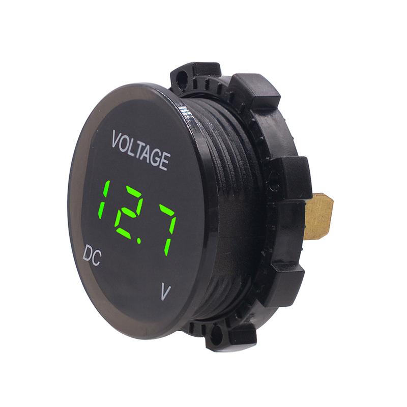 LMoDri Vodotěsná zásuvka zapalovače do auta LED čočka Digitální displej Voltmetr Adaptér pro palubní desku auta Motocykl