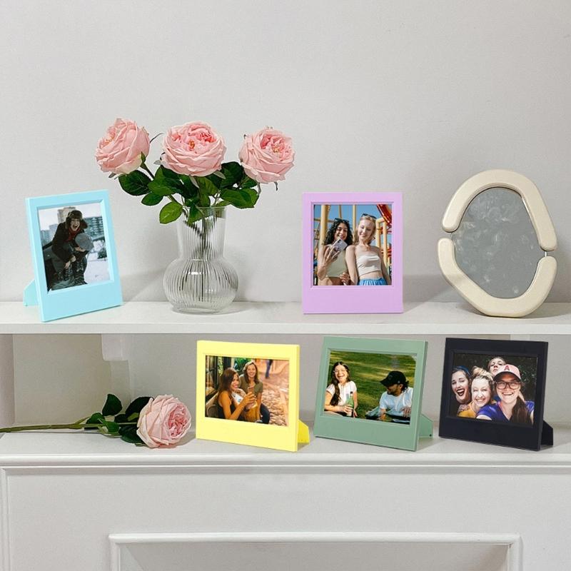 Reusable Resin Picture Frame 5Inch Vertical Or Horizontal Display Minimalists Photo Holder Frame For Gift And Room Decors