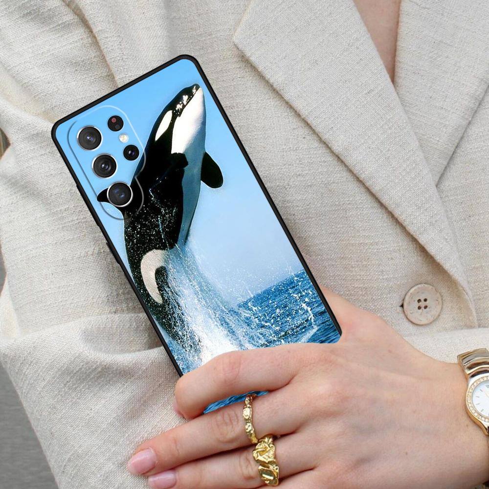 Novelty Killer Whale Cell Phone Case for Samsung Galaxy S26 Ultra S25 S24 S23 S22 S21 S20 Note10 Cover