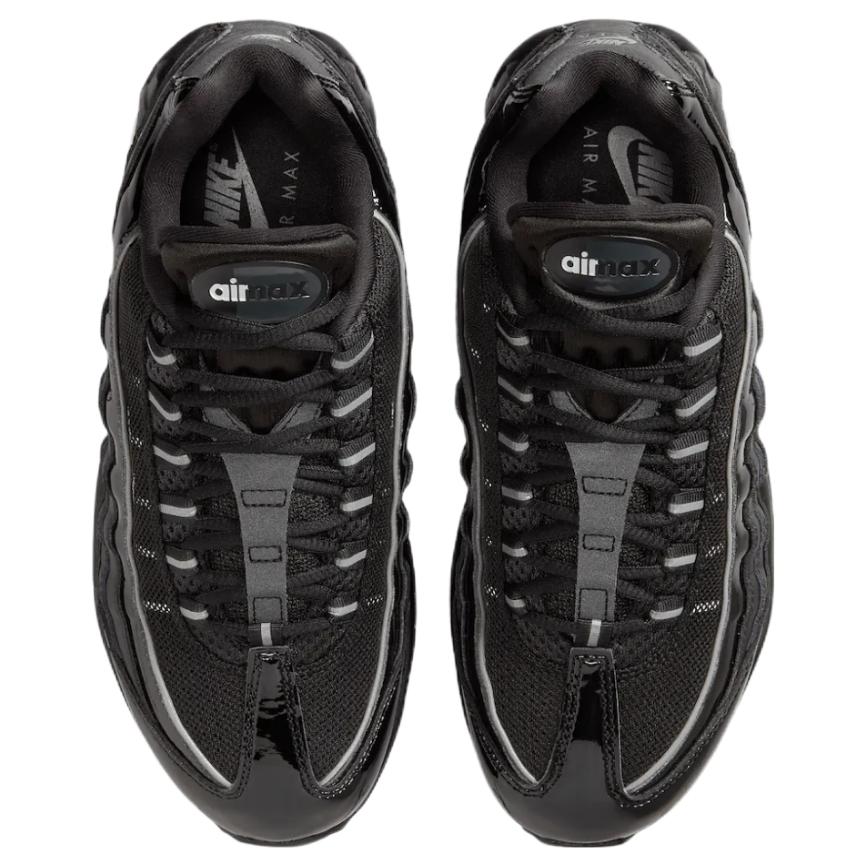 Nike Air Max 95 OG Schwarz Lack Damen Sneaker Reflekt-Silber Weiß Metallisch-Silber IB6397-001