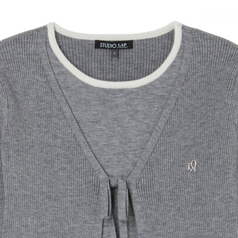 LAP Ribbed Cardigan Layered Knit As1kh260