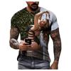 Summer Creative Sexy Beauty 3d Printed T-shirt Fashion Men's Oversized Crew Neck Casual Short-sleeved Shirt