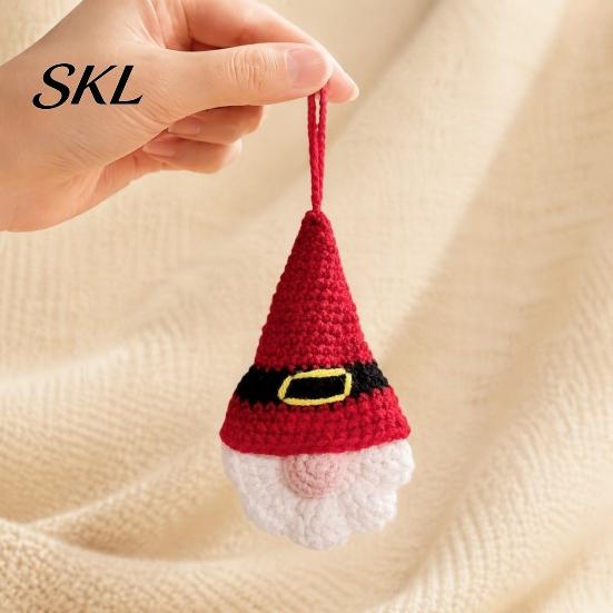 Festive Winter Room Ornaments Hand Crochet Christmas Gnome Ornaments, Knitted Faceless Hanging Decorations, Reusable Holiday Door Handles Yarn