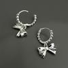Unique Heart Bowknot Hoop Earrings Fashion Bows Earrings for Women Cute Gift