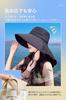 UV Wide Sun Sun UV with Chin for Farm Work [ARSZHORSVS] Women's Hat, Protection, Brim, Hat, Lightweight, Breathable, Face-Slimming Effect, Visor,