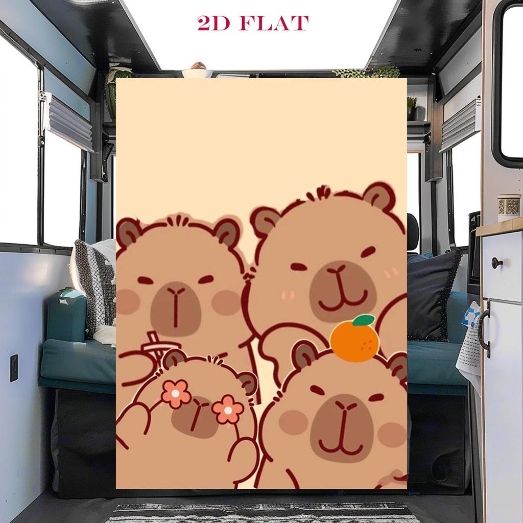 Capybara Companions Blanket Suitable for All Seasons Soft and Comfortable Digital Printing Sheet Nap Blanket
