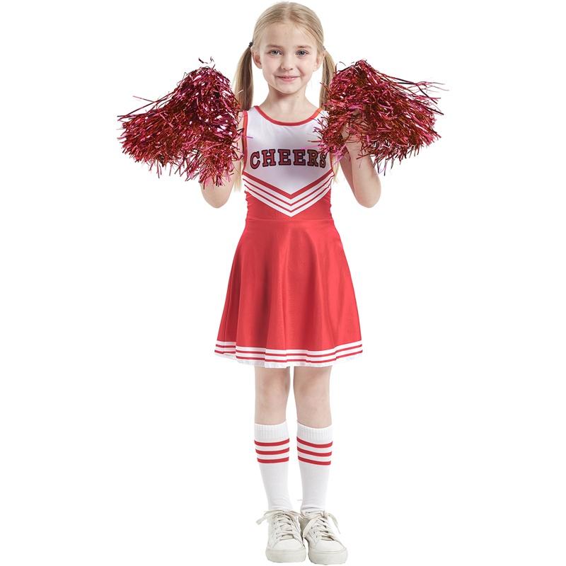 Lala Cheerleader Kleider Set Mit Blumen Socken Damen Fußball Baby Kostüm Tanzkleidung