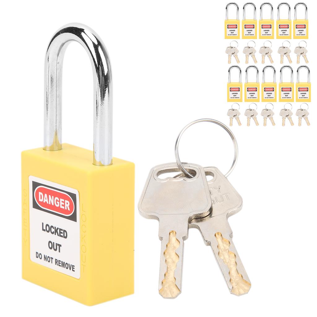 10 Sätze 38mm Lockout-Schloss Nylon Industrietechnik Isolierung für Chemie Strom