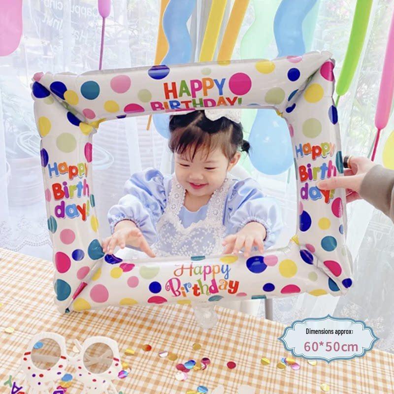 Children s Birthday Scene Decoration: Number Balloons for Boys or Girls, Ages 2-3, with 10 Festive Props