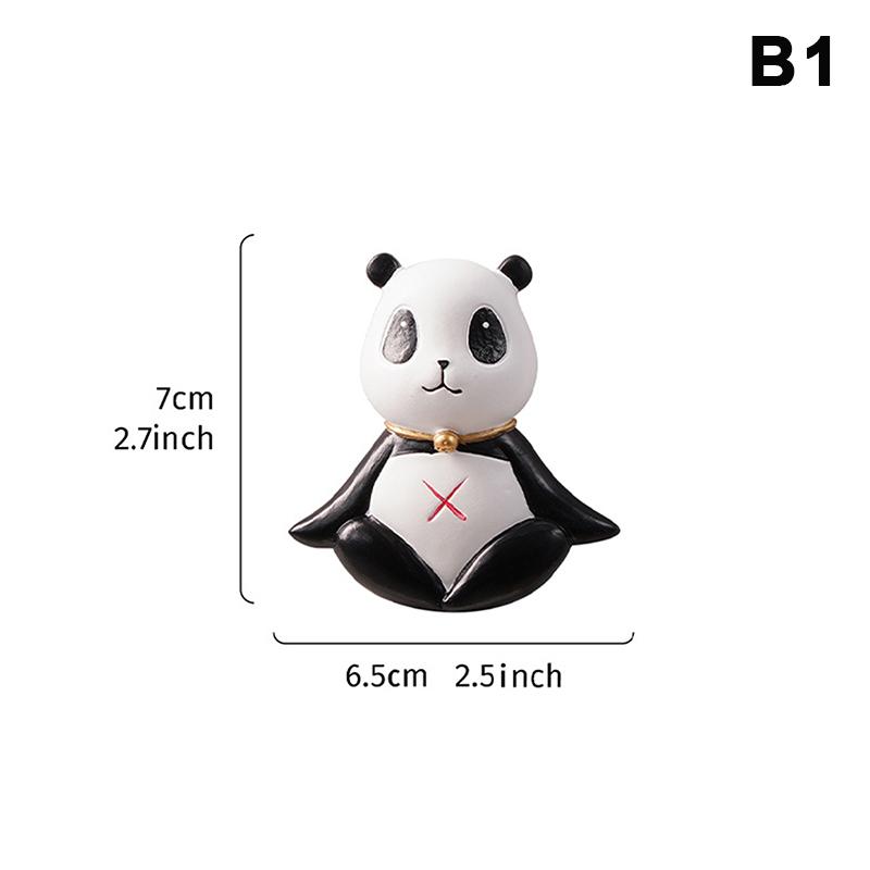 Adorable Light Switch Decoration Resin Girl Panda Figurine Self-Adhesive Detachable Wall Sticker Switch Ornament Home Decor