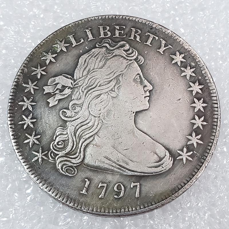 

1795-1798 США. Набор старинных памятных монет Half-Dime: 4 варианта из латуни