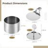 6 Pcs Cake Ring Molds Seamless Mousse Rings with Pusher & Lifter Stainless Steel Pastry Baking Molds eel Pastry Baking Molds
