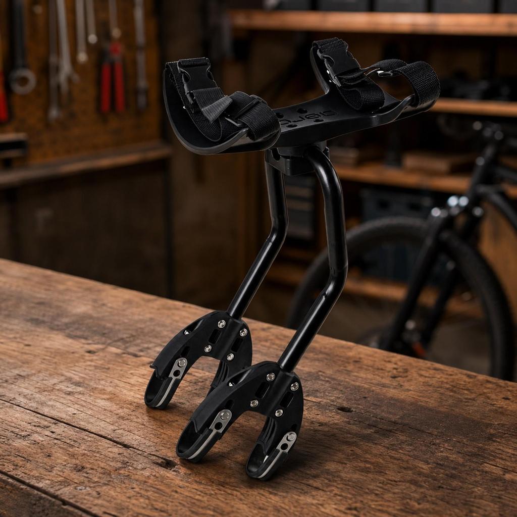 Bike Rear Rack with Rotating Platform Nylon for Cyclists, Commuters