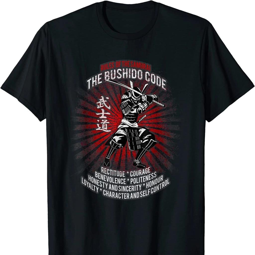 The Bushido Code Samurai Virtues Japan Ronin T Shirt Short Sleeve Casual 100 Cotton ONeck Summer Mens Tshirt Size S3XL