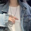 Titanium Steel Ring Necklace: Women's Trendy Hip-Hop Style, Personality Couples, 2025 New, Sweater Chain Hot.