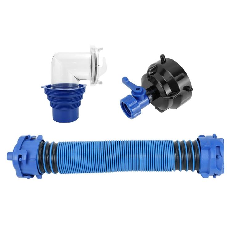 3FT Long Rvs Sewer Hose Set TPE Reinforced Waste Hose Drainage Pipe for Camping Trailers Weather Resistant