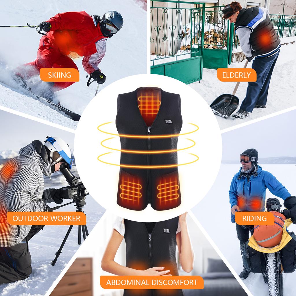 Men's Heated Vest, Lightweight Washable Winter Warm Heating Jacket Christmas Gifts