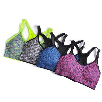 Women Fitness Yoga Sports Bra Adjustable Straps Seamless Athletic Vest Push Up Bra