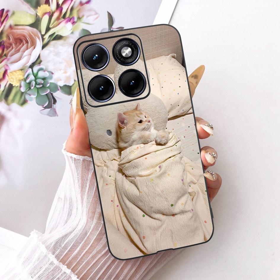 For Funda Motorola Edge 70 Fusion 2026 Phone Case New Fashion Flower Bow Soft Black Silicone Cover For Moto Edge 70Fusion+ Cases