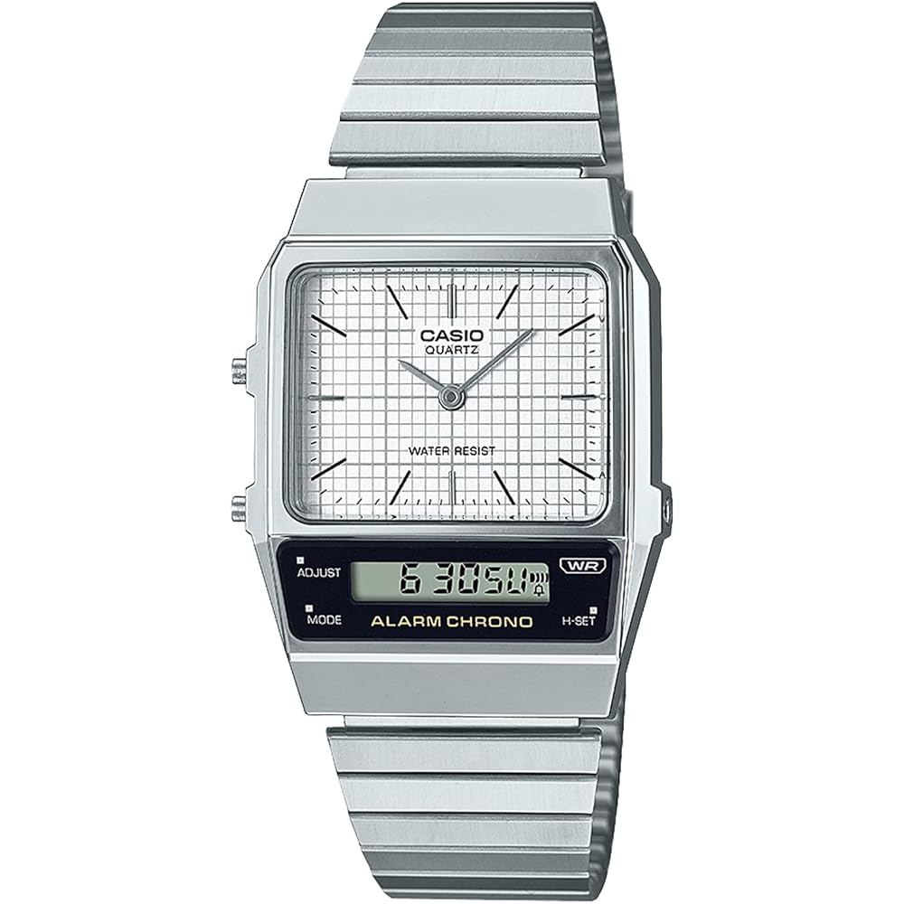 Casio AQ-800E-7AJF Unisex Standard Watch Silver White Color 50m Water Resistant