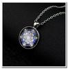 Vintage Amulet Pendant Necklaces Bronze Color Chain Blue Crystal for Childrends Toys Women Men Jewelry Gifts