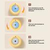 Mechanical Kitchen Timer with Magnetic Back No-Battery Visual Countdown Timer Loud Ring Easy Dial Ring Reminder Timer for Cooking Studying