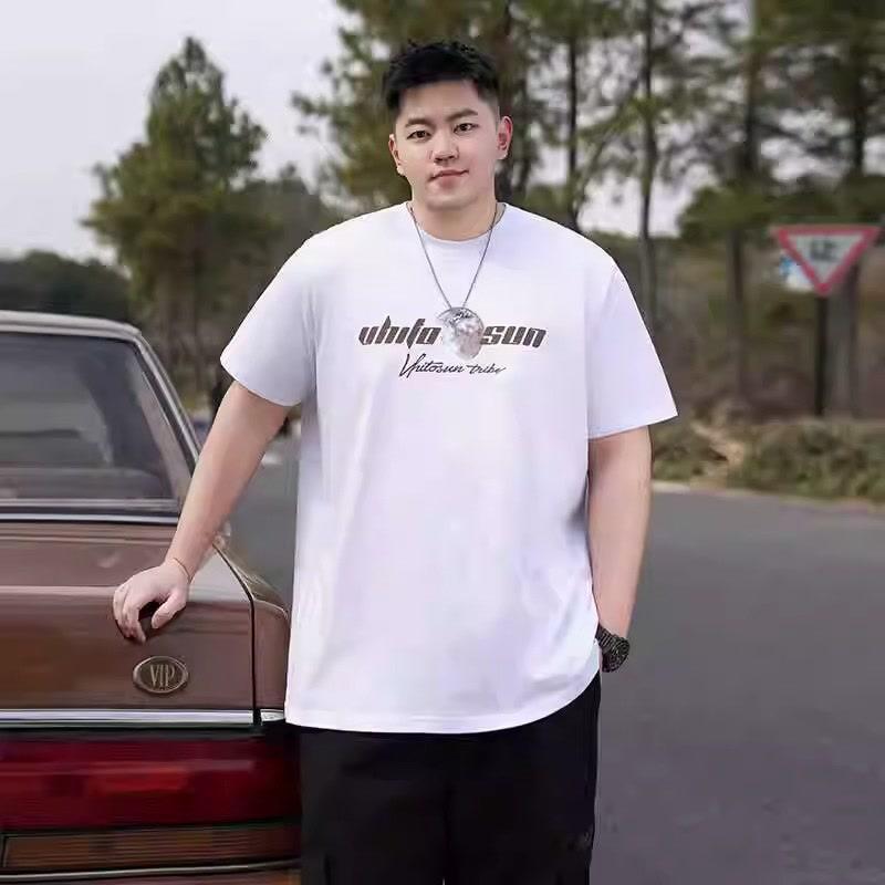 Stretch Fit Anti-wrinkle Loose Men's Short-sleeved Trend Printing Fashion Short-sleeved Top Cotton Comfortable Lightweight T-shirt