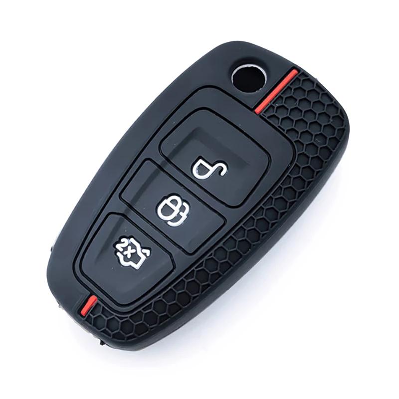 

Silicone Car Remote Key Fob Cover Case For Ford Ranger C-Max S-Max Focus Mk3 Galaxy Mondeo Transit Tourneo Custom Accessories