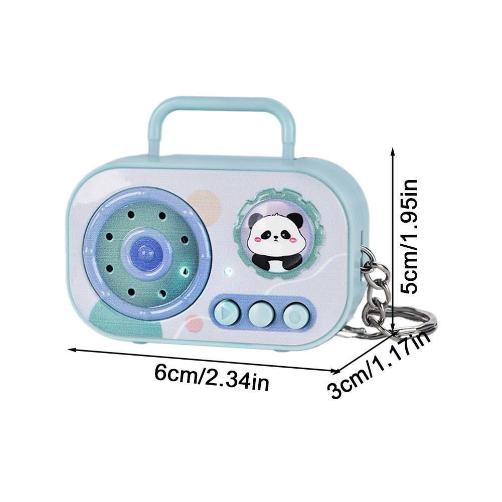 Porte-clés Pendentif Enregistreur Rétro Nouveau Mini Radio Amusante Enregistrement Boîte Jouet Jouet Enregistreur Cadeau Mini Enfantr P8A8