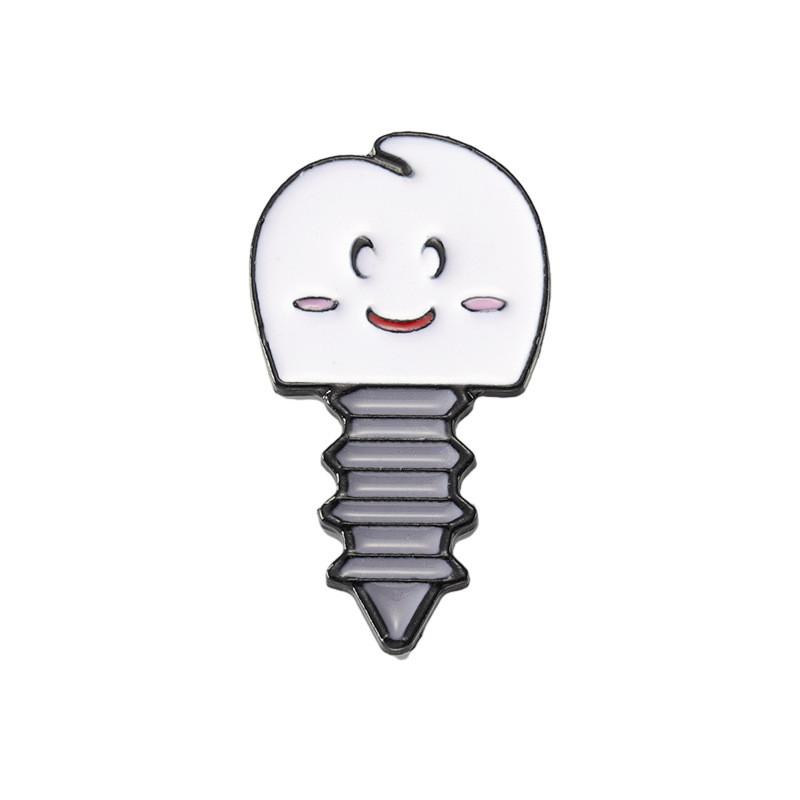 Cartoon Eyecatching Toothbrush Pin Charming Alloy Badge For Stylish Ideas Gift