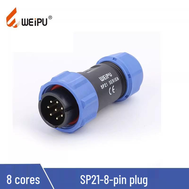 WEIPU SP21 Waterproof Aviation Plug, 2-12 Pin Male Connector with Rear Nut Socket