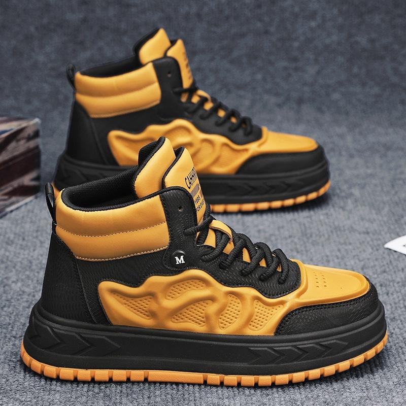 

Мужская обувь осень 2024 новая повседневная высокая обувь для скейтборда студенческая подростковая толстая подошва для увеличения роста универсальная спортивная трендовая обувь для мужчин 44